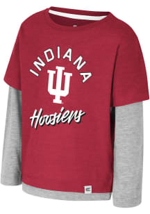 Toddler Indiana Hoosiers Cardinal Colosseum Investigatory Long Sleeve T-Shirt