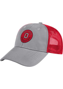 Colosseum Grey Ohio State Buckeyes Trucker Adjustable Hat