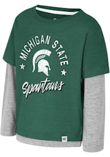 Colosseum Michigan State Spartans Toddler Green Investigatory Long Sleeve T-Shirt