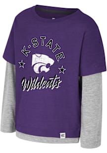 Colosseum K-State Wildcats Toddler Purple Investigatory Long Sleeve T-Shirt