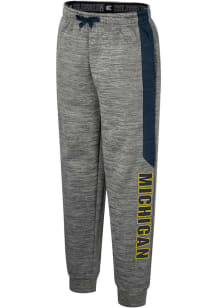 Youth Michigan Wolverines Grey Colosseum Rylos Bottoms Track Pants