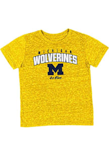 Colosseum Michigan Wolverines Toddler Yellow Knobby Team Chant Short Sleeve T-Shirt
