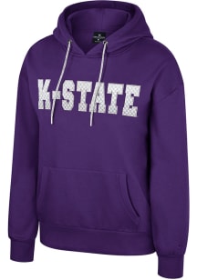 Womens K-State Wildcats Purple Colosseum Reflection Hooded Sweatshirt