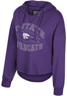 Womens K-State Wildcats Purple Colosseum For Serious Hooded Sweatshirt