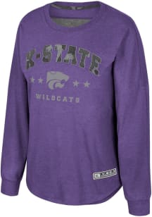 Womens K-State Wildcats Purple Colosseum Oorah Dolman LS Tee