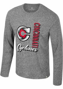 Colosseum Cincinnati Cyclones Grey Blue Steel Long Sleeve T Shirt