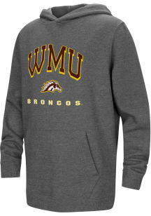 Youth Western Michigan Broncos Charcoal Colosseum Campus Long Sleeve Hooded Sweatshirt