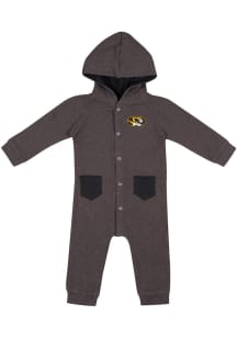 Colosseum Missouri Tigers Baby Black Zando-Zan Hooded Loungewear One Piece Pajamas