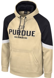 Mens Purdue Boilermakers Gold Colosseum Prewitt Long Sleeve Hoodie