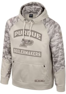 Mens Purdue Boilermakers Tan Colosseum OHT Mojave Long Sleeve Hoodie