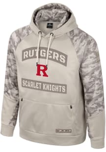 Mens Rutgers Scarlet Knights Tan Colosseum OHT Mojave Long Sleeve Hoodie