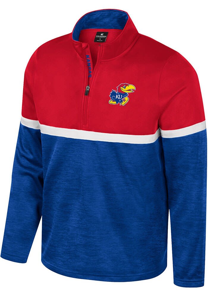 T-shirt Colosseum Athletics Kansas Jayhawks - Homme 2XL - Bleu Manches Courtes - Neuf