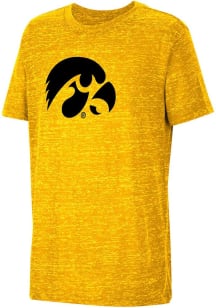 Youth Iowa Hawkeyes Gold Colosseum Knobby Primary Short Sleeve T-Shirt