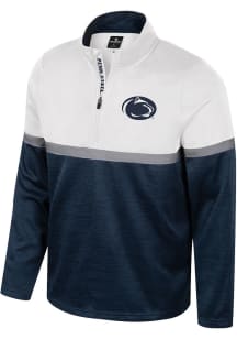 Mens Penn State Nittany Lions Navy Blue Colosseum Meekus Qtr Zip Pullover