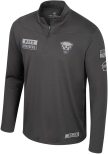 Mens Pitt Panthers Charcoal Colosseum OHT Booyah Qtr Zip Pullover