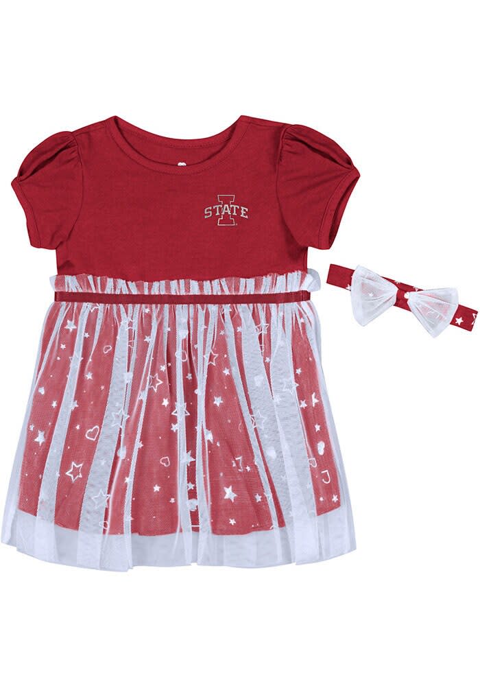 Colosseum Iowa State Cyclones Toddler Girls Cardinal Star League Short Sleeve Dress