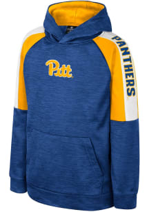 Youth Pitt Panthers Blue Colosseum Rylos Long Sleeve Hood