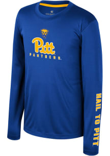 Youth Pitt Panthers Blue Colosseum Armada Long Sleeve T-Shirt