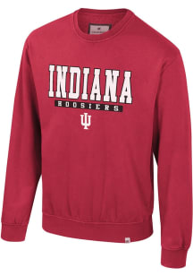 Mens Indiana Hoosiers Cardinal Colosseum Cap E Tan Fashion Sweatshirt