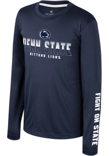 Youth Penn State Nittany Lions Navy Blue Colosseum Armada Long Sleeve T-Shirt