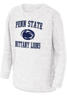 Toddler Penn State Nittany Lions White Colosseum Knobby No 1 Long Sleeve T-Shirt