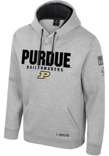 Mens Purdue Boilermakers Grey Colosseum OHT Oorah Hooded Sweatshirt