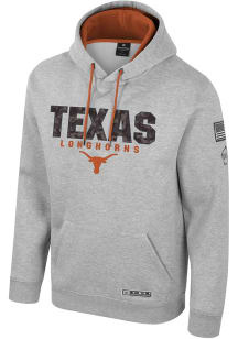 Colosseum Texas Longhorns Mens Grey OHT Oorah Long Sleeve Hoodie