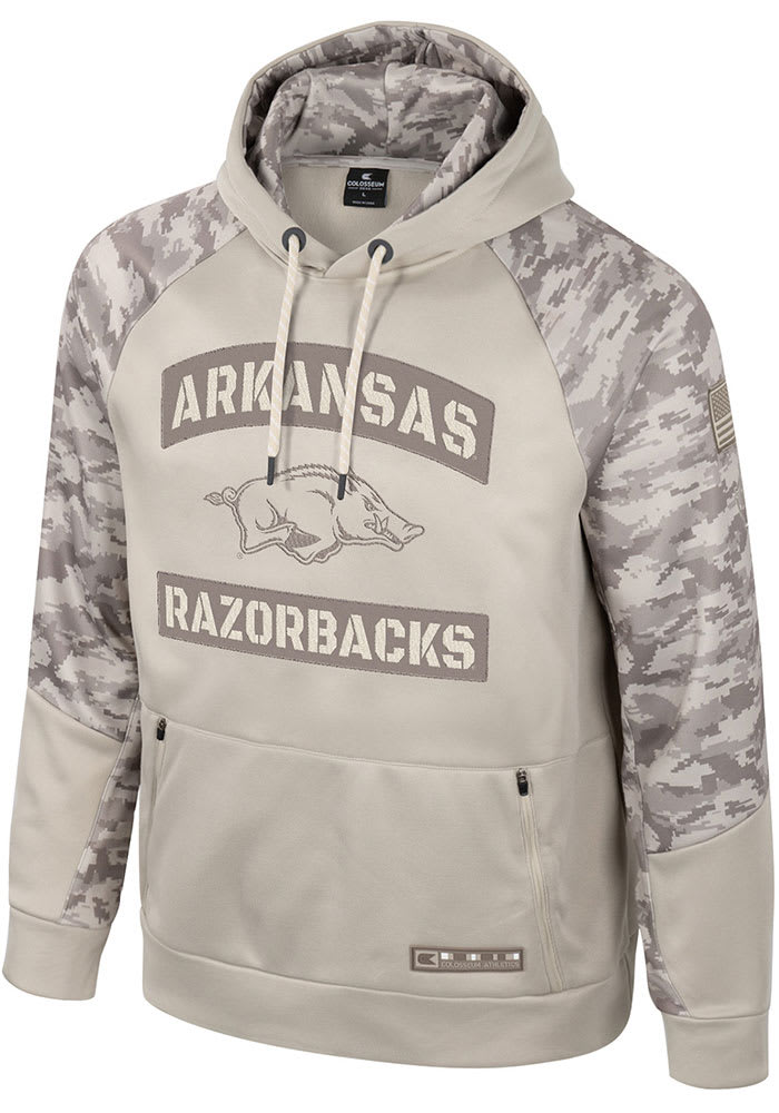 Arkansas Razorbacks Mens Colosseum TAN OHT Mojave Design Hood - 150320692
