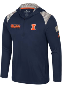 Mens Illinois Fighting Illini Navy Blue Colosseum OHT MOS Long Sleeve Hoodie