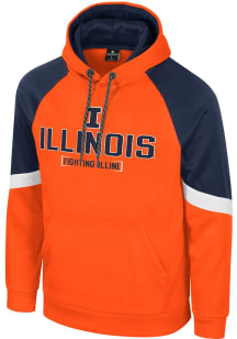 Mens Illinois Fighting Illini Orange Colosseum Prewitt Long Sleeve Hoodie