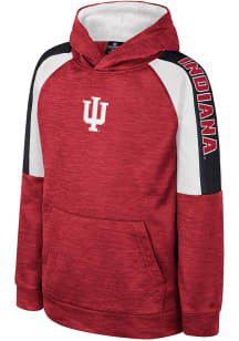 Youth Indiana Hoosiers Cardinal Colosseum Rylos Long Sleeve Hood