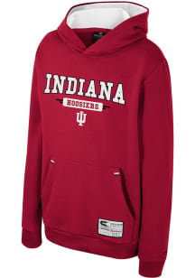 Youth Indiana Hoosiers Cardinal Colosseum Centauri Long Sleeve Hooded Sweatshirt