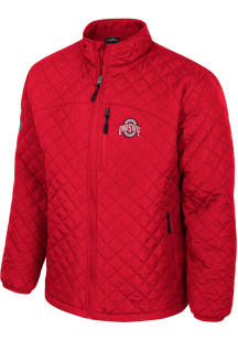 Mens Ohio State Buckeyes Red Colosseum Back on Top Puffer Medium Weight Jacket