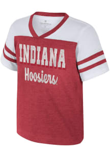 Colosseum Indiana Hoosiers Toddler Girls Cardinal Space Opera Short Sleeve Fashion T-Shirt