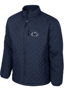 Mens Penn State Nittany Lions Navy Blue Colosseum Back on Top Puffer Medium Weight Jacket