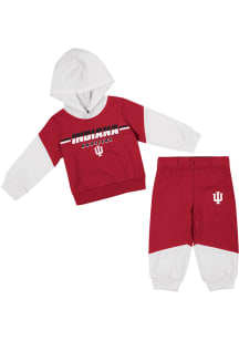 Colosseum Indiana Hoosiers Infant Cardinal Emperor Set Top and Bottom