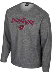 Colosseum Central Michigan Chippewas Mens Charcoal Clark Long Sleeve Sweatshirt