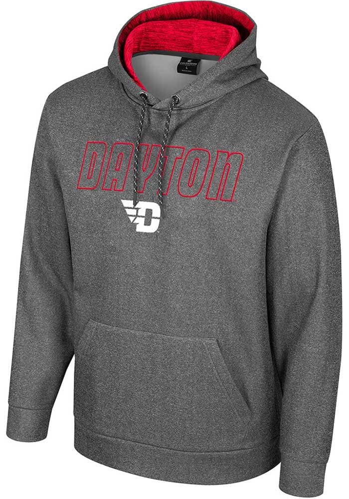 Colosseum Dayton Flyers Mens Charcoal McCarthy Hood