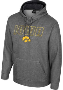 Mens Iowa Hawkeyes Charcoal Colosseum McCarthy Long Sleeve Hoodie
