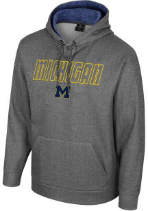 Mens Michigan Wolverines Charcoal Colosseum McCarthy Long Sleeve Hoodie