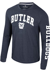 Colosseum Butler Bulldogs Navy Blue Reese Long Sleeve T Shirt