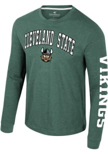 Colosseum Cleveland State Vikings Green Reese Long Sleeve T Shirt
