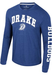 Colosseum Drake Bulldogs Blue Reese Long Sleeve T Shirt