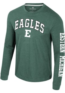 Colosseum Eastern Michigan Eagles Green Reese Long Sleeve T Shirt