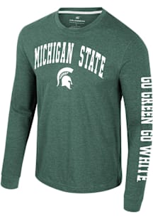 Colosseum Michigan State Spartans Green Reese Long Sleeve T Shirt