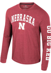 Colosseum Nebraska Cornhuskers Red Reese Long Sleeve T Shirt