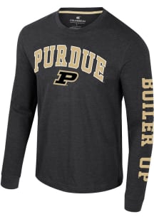 Colosseum Purdue Boilermakers Black Reese Long Sleeve T Shirt