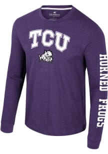 Colosseum TCU Horned Frogs Purple Reese Long Sleeve T Shirt