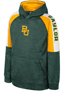 Colosseum Baylor Bears Youth Green Rylos Long Sleeve Hoodie
