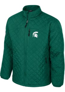 Mens Michigan State Spartans Green Colosseum Back on Top Puffer Medium Weight Jacket